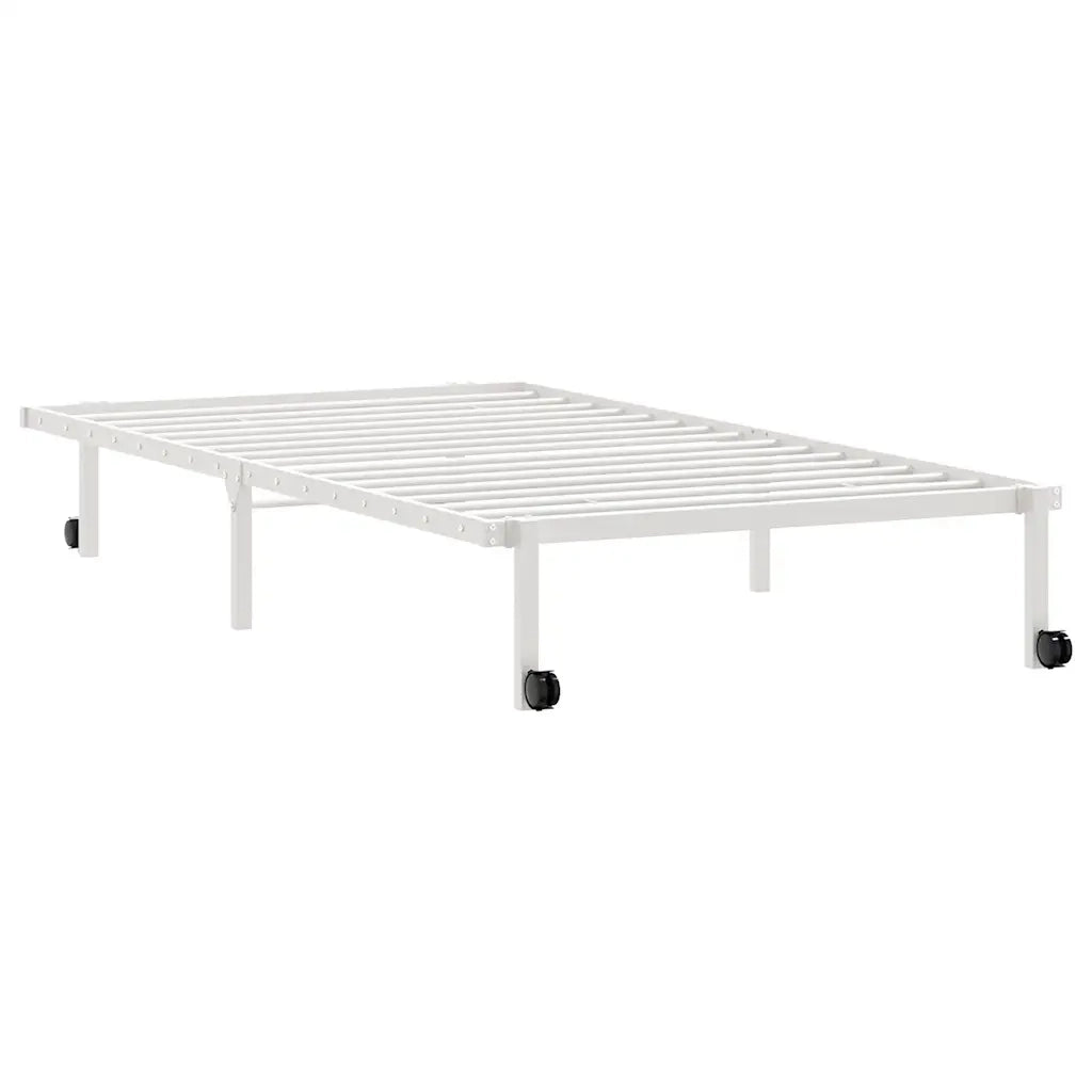 Giroletto senza Materasso Pieghevole Bianco 100x200 cm Acciaio 4103969