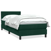 Giroletto a Molle con Materasso Verde Scuro 80x220 cm Velluto 3316428