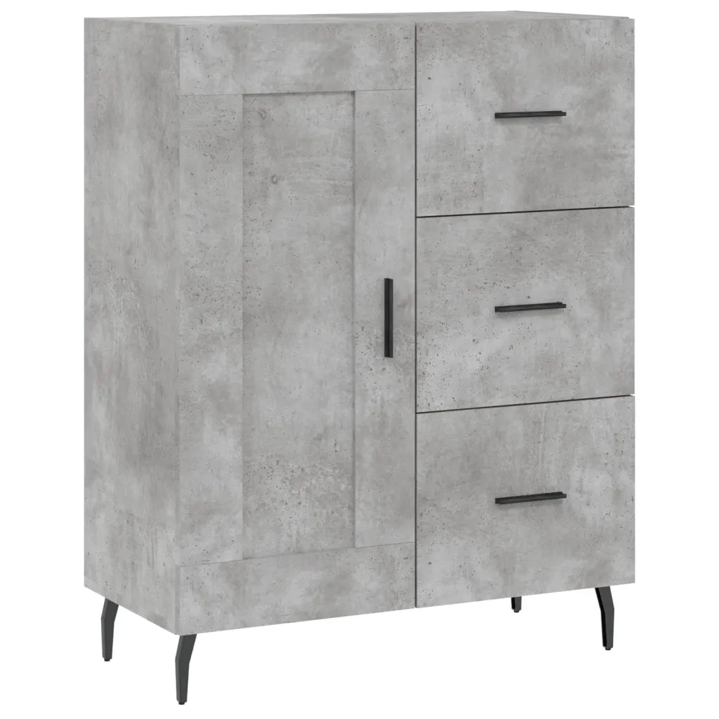 Credenza | Madia | Buffet da pranzo | Armadio da pranzo Grigio Cemento 69,5x34x90 cm in Legno Multistrato