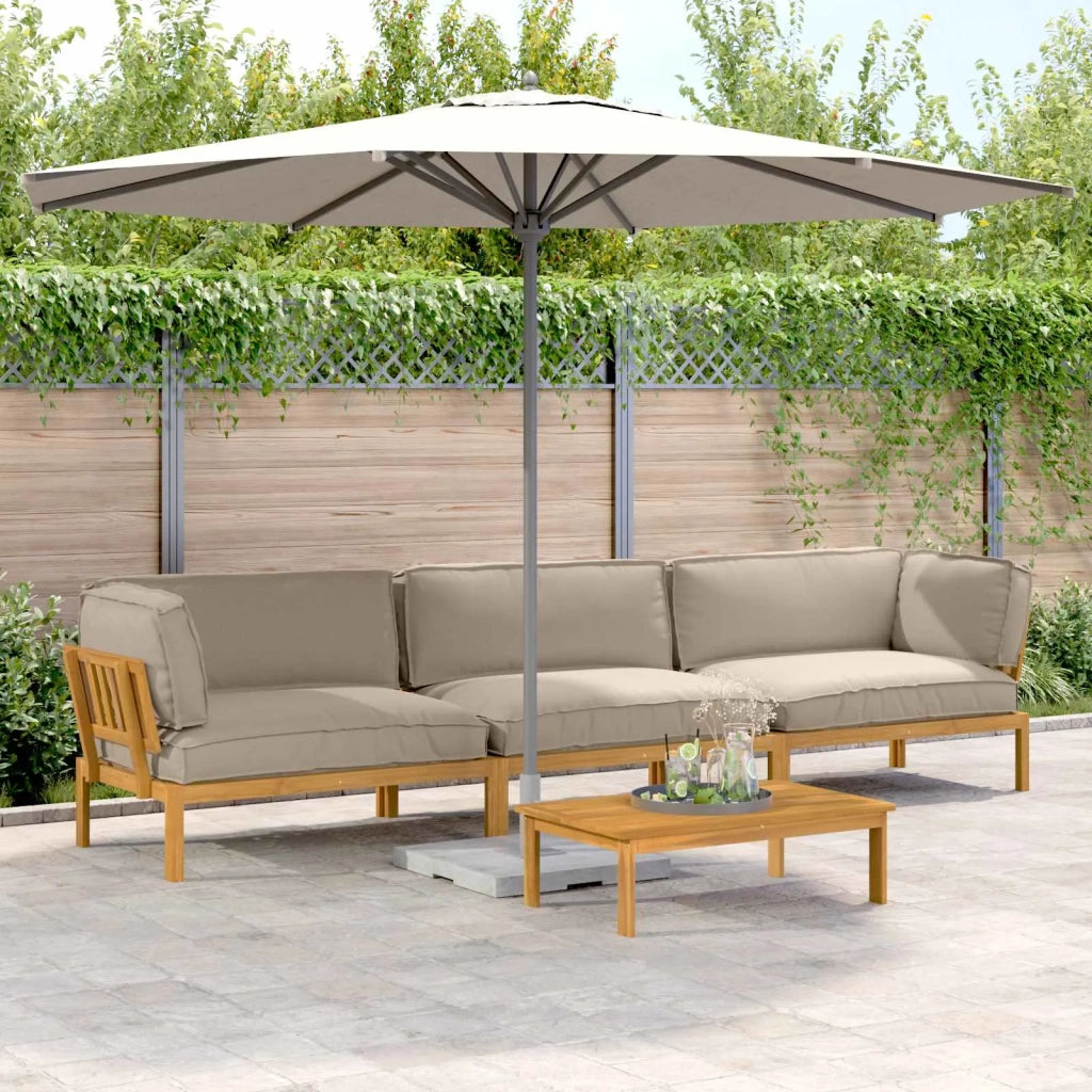 Set di divani con cuscino 4 pcs Talpa Legno di Acacia Massello 3418549