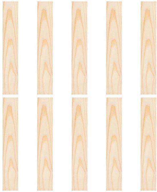 Blocco di Legno in Quercia 10 Pezzi - 251 x 39,5 mm - 5,5 mm di Diametro - Pannello per Sfondi - Strisce di Snodo per DIY