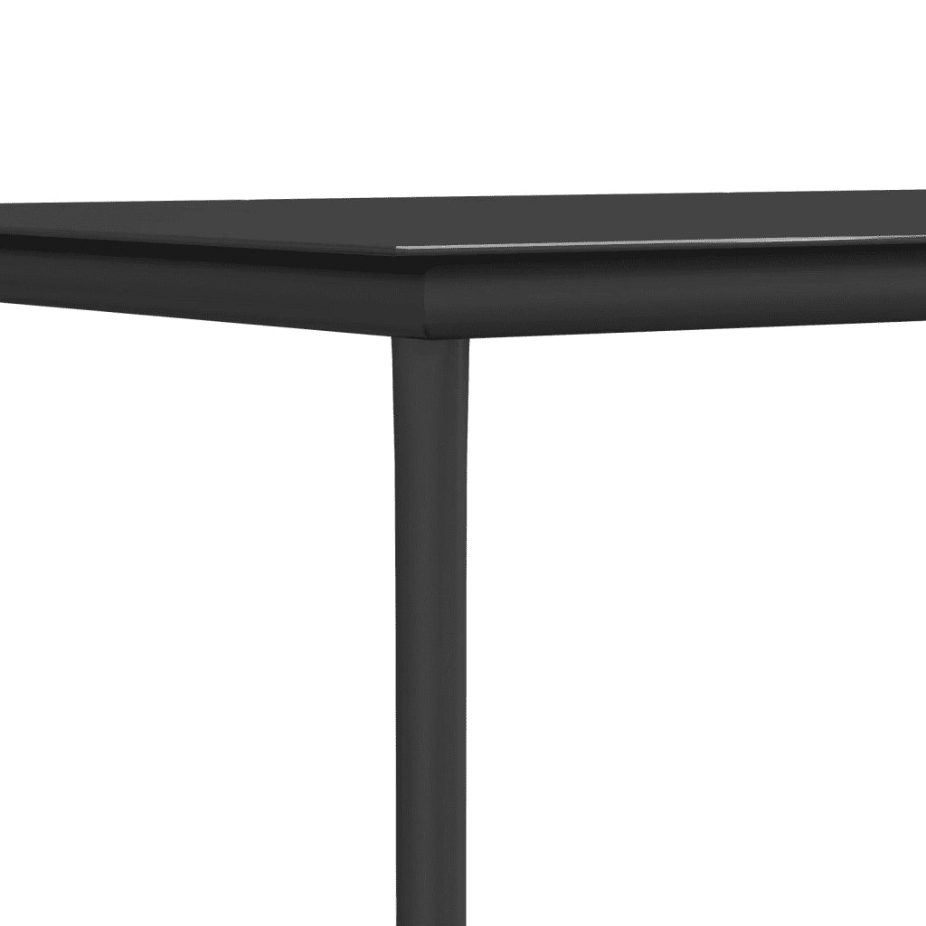 Set Pranzo Giardino 3 pz | Set Salotto da Giardino con Cuscini Polyrattan e Acciaio Nero