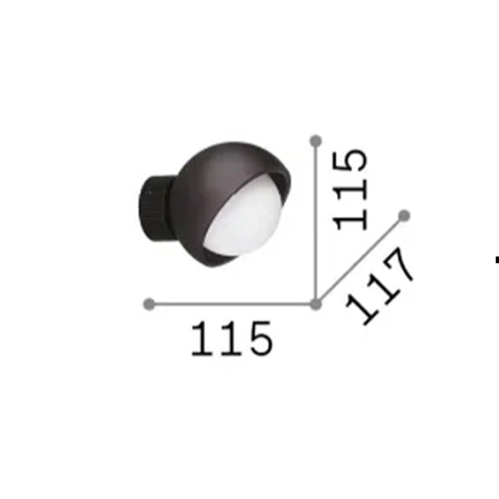 Applique Bloom 1 Luce G9 Nero