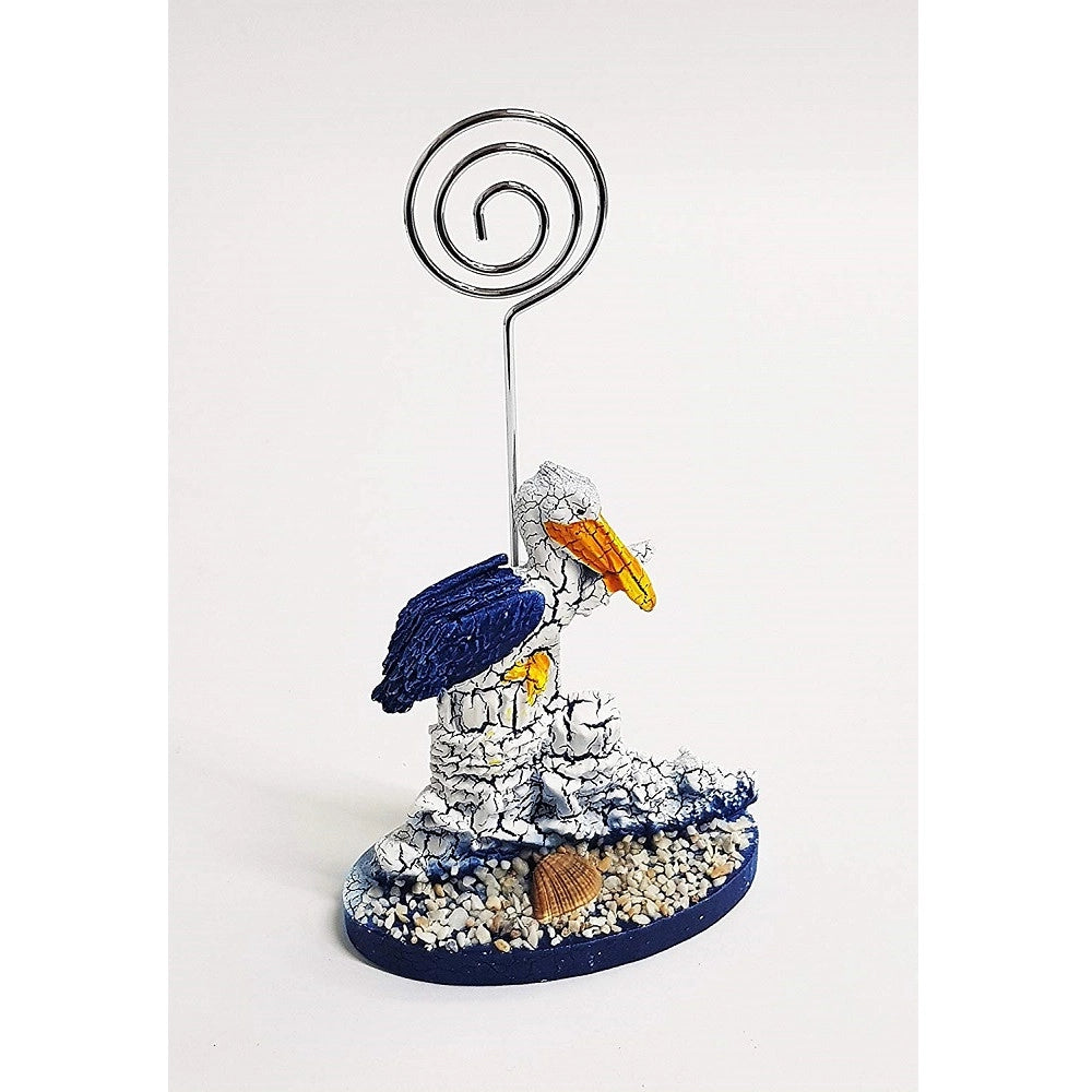 Trade Shop - Portafoto Gabbiano Sabbia Shabby Stile Marino Design Segnaposto Bomboniera Scrivania -