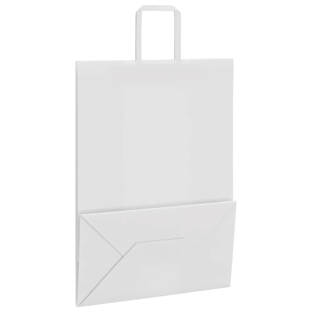 Sacchetti di Carta 50 pz con Manici Bianchi 32x17x44 cm 4101832