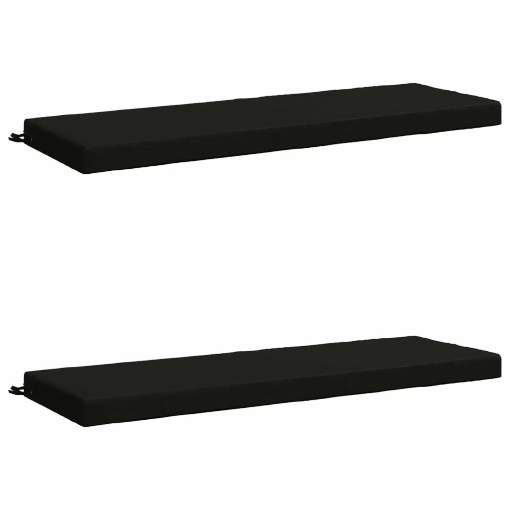 Cuscini per Panchina a 2 Pezzi SOEST 2 pz 100% Poliestere Nero 950255