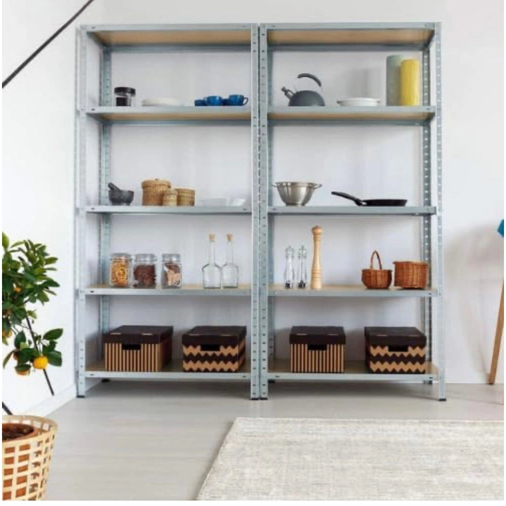Trade Shop - Scaffale In Metallo Per Garage Scaffalatura Alta Portata 5 Ripiani Regolabili 90x40xh180cm -