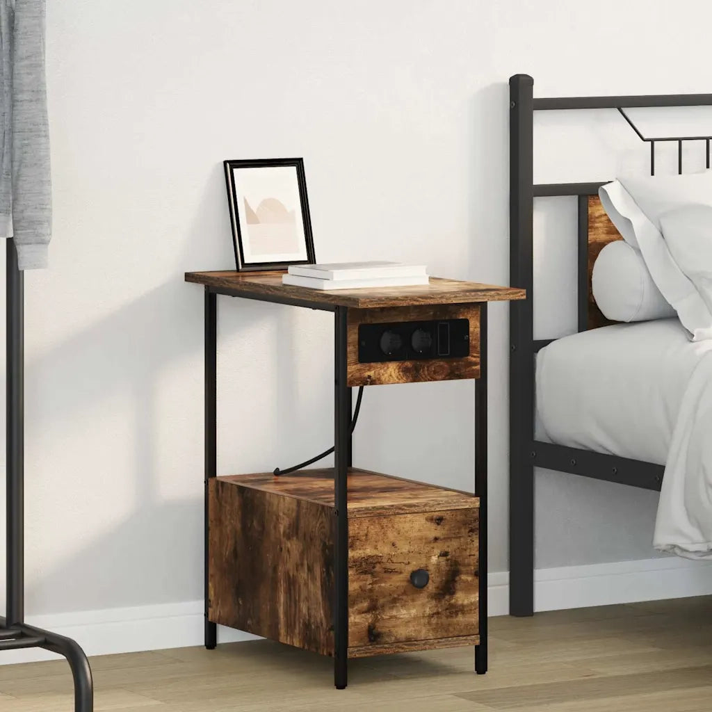 Armadio da Notte Rovere fumé 60 x 30 x 61 cm Legno multistrato 859597