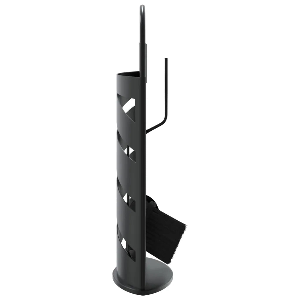 Set di attrezzi per camino 5 pezzi 23x15x66 cm in acciaio 156378