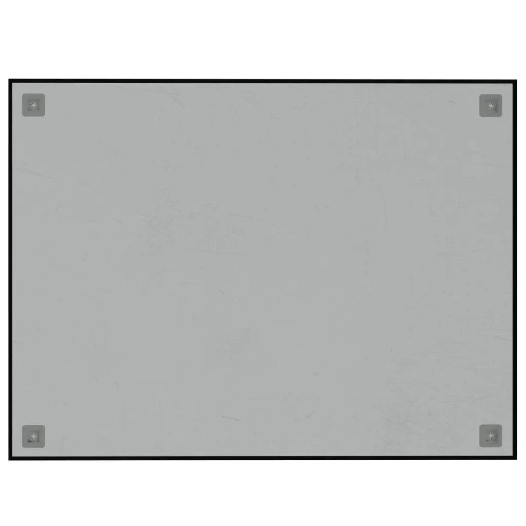 Lavagna Magnetica a Parete Nera 80x60 cm Vetro Temperato 347945
