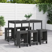 Set Bar da Giardino 7 pz Grigio in Legno Massello di Pinocod mxl 107585