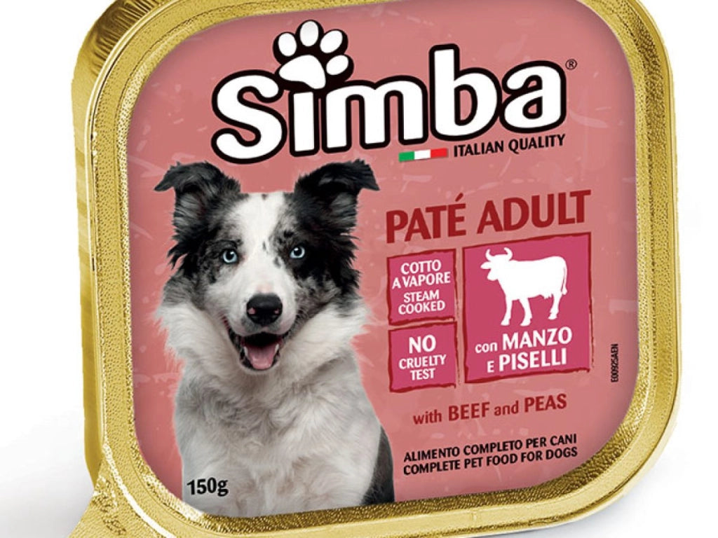 ALIMENTO PER CANI 'PATE' ADULT' manzo e piselli - gr 150- 24 pezzi  - MONGE