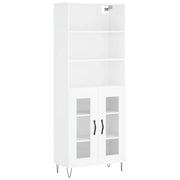 Credenza | Madia | Buffet da pranzo | Armadio da pranzo Bianca 69,5x34x180 cm in Legno Multistrato