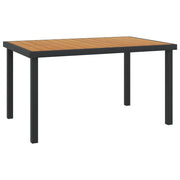 Tavolo da Giardino Marrone 140x90x74 cm in Alluminio e WPC