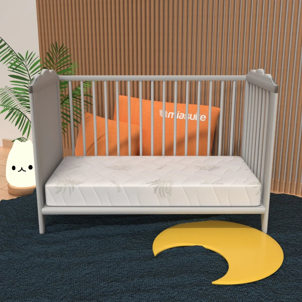 Materasso per Culla 65x135, alto 14 cm - Waterfoam, Sfoderabile, Rivestimento Aloe Vera | Lupin Baby