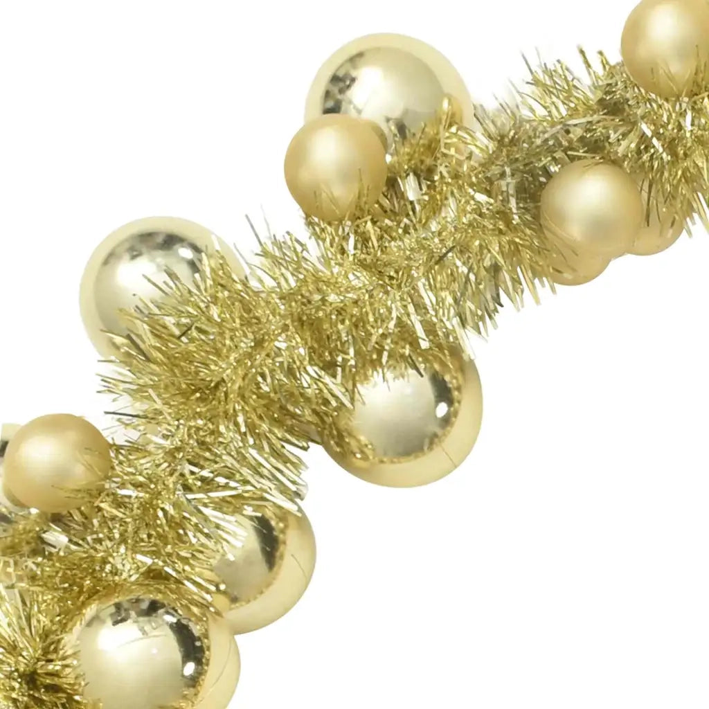 Ghirlanda di Palline di Natale Oro 186 cm Polistirolo 42019692