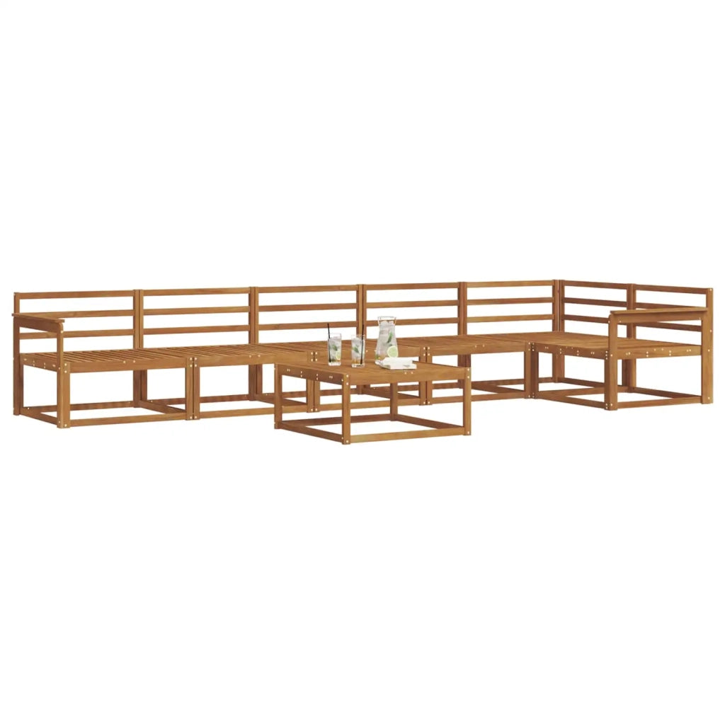Set di divani da esterno 7 pcs Naturale 3367672