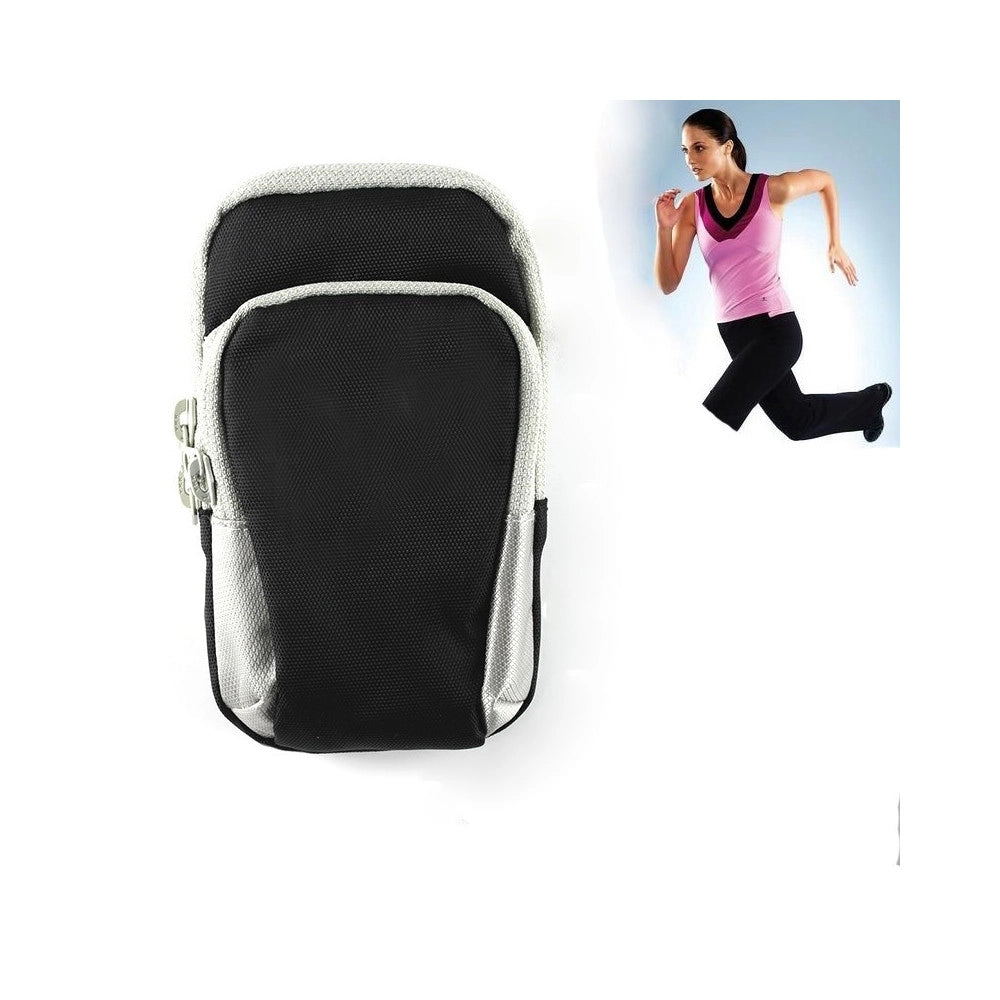 Trade Shop - Marsupio Fascia Da Braccio Per Smartphone Corsa Fitness Sport 2 Taschini -