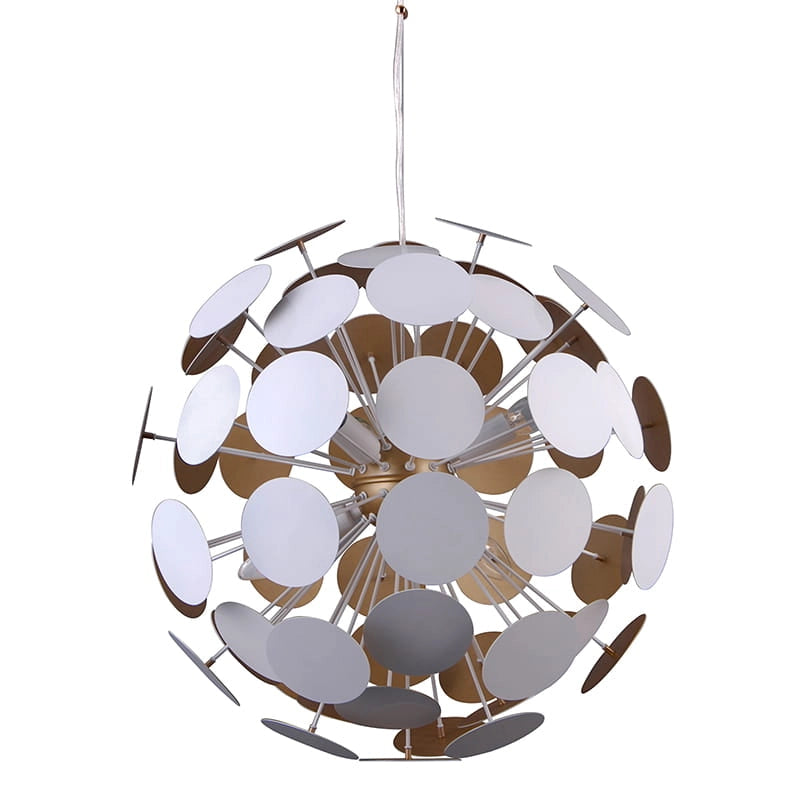 Lampadario Italux Mailone bianco/oro 6xE14 50cm dimmerabile