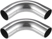 Elbow Pijp 90° - 1.50" OD - 4" Lunghezza - Acciaio Inossidabile - Fissaggio Universale - Duraturo per DIY - Canale di Scarico