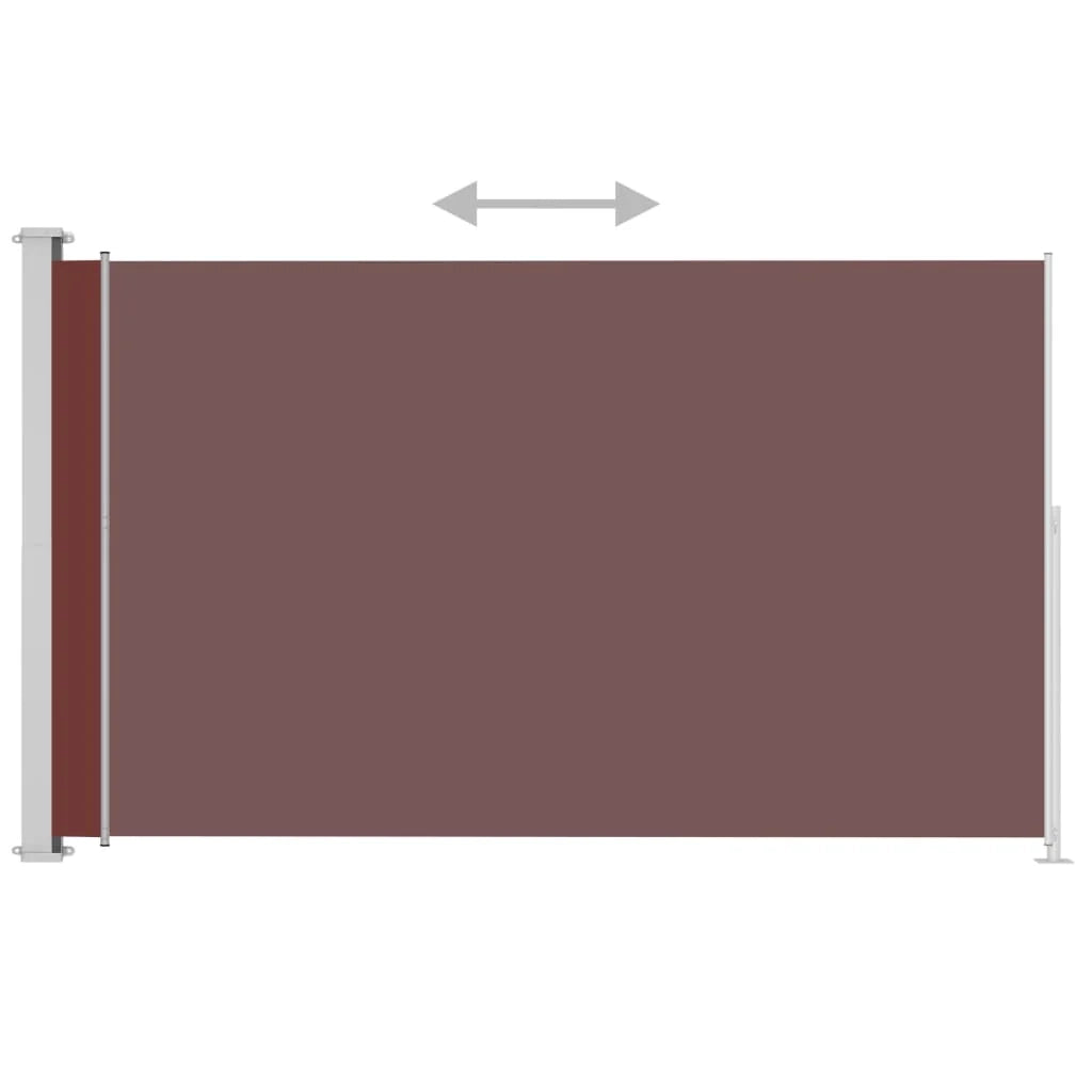 Tenda da sole laterale retrattile/schermo protettivo per patio giardino terrazza balcone 180 x 300 cm marrone 02_0007328