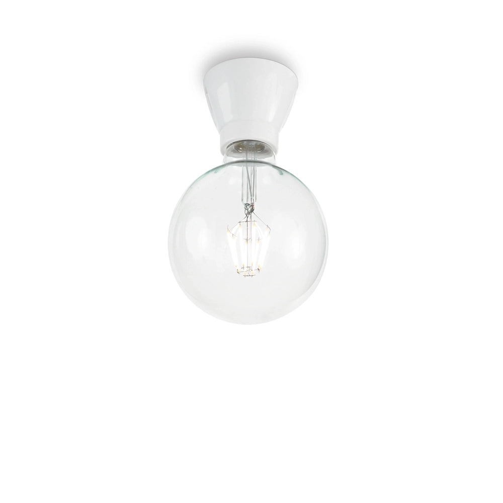 Plafoniera Moderna Winery Porcellana - Ceramica Bianco 1 Luce E27