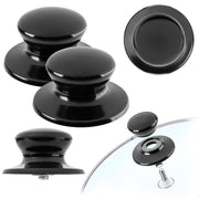 Pomello per coperchio KADAX, pomello per coperchio pentola, pomello per padella, nero, 2 pezzi