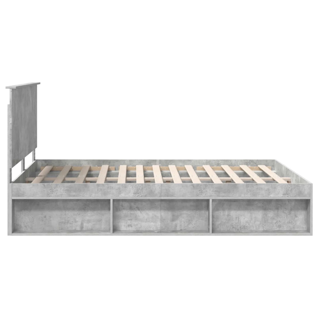 Letto matrimoniale | Letto per adulti | Struttura del letto Grigio Concret¨¨ 150 x 200 cm Pino massello
