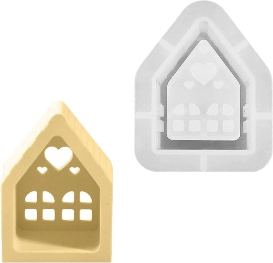 Siliconi per modelli di gesso per case e candelabri - decorazione di Natale e fai da te - decorazione di autunno con candelabri da assemblaggio