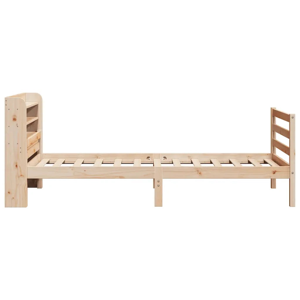 Giroletto con Testiera 100x200 cm Legno Massello di Pino