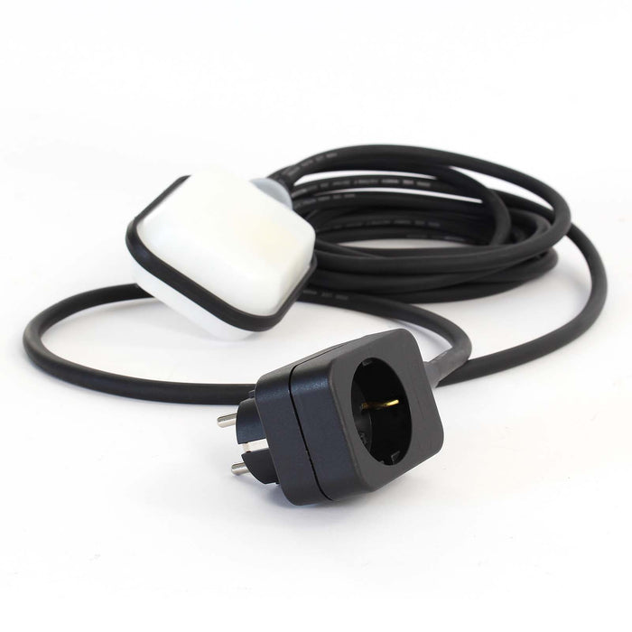 Interruttore a galleggiante antitrabocco per laghetti con cavo da 5m