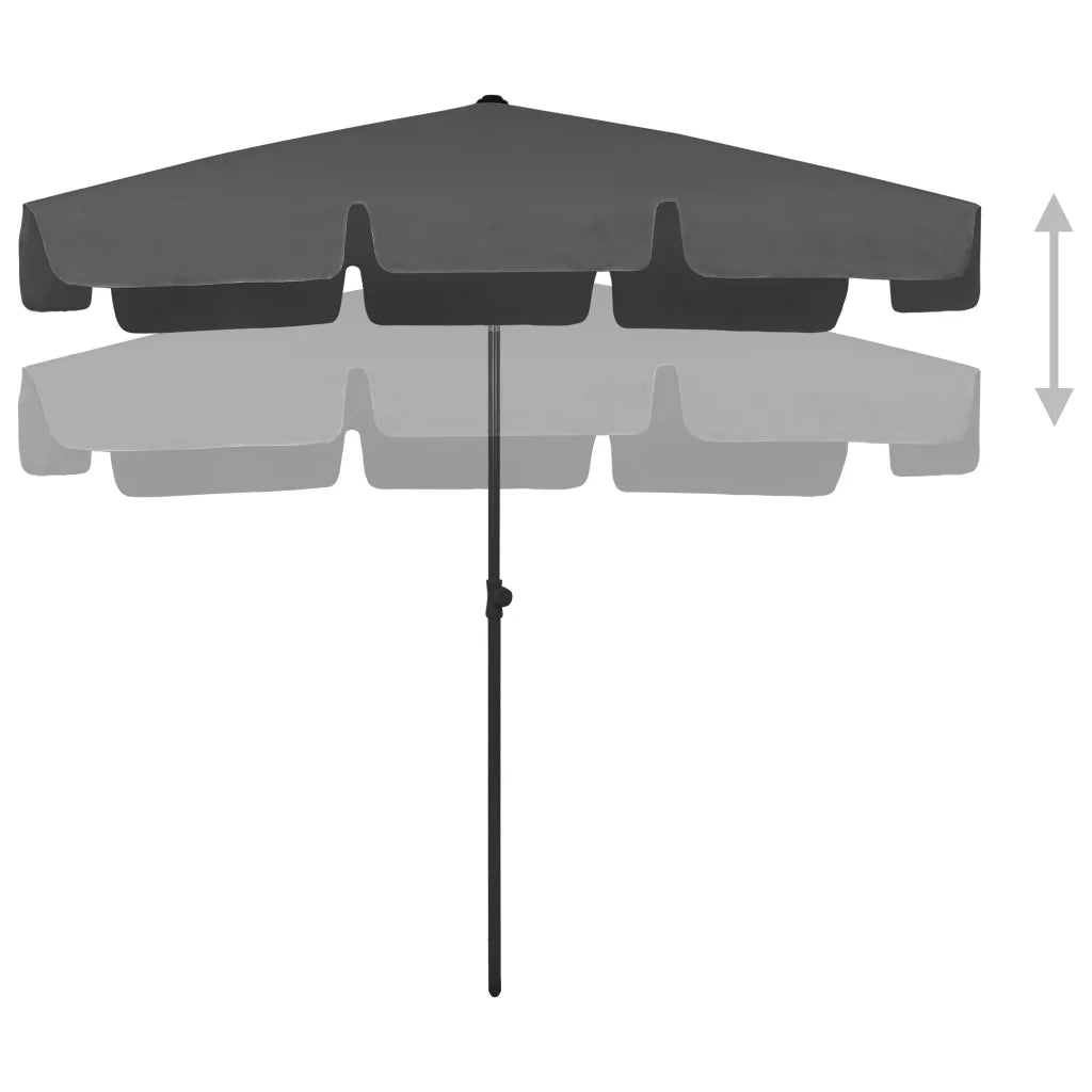 Ombrellone da Spiaggia Antracite 200x125 cm 314729