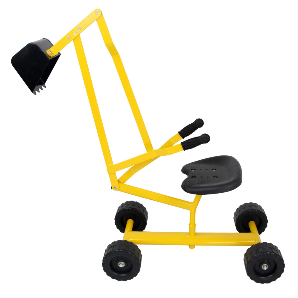 Ruspa giocattolo cavalcabile per bambini, Rscavatore di sabbia metallico per bambini con rotazione di 360¡ã 56x35x81cm