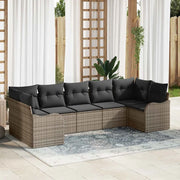 Set Divano da Giardino Grigio polyrattan 3345849