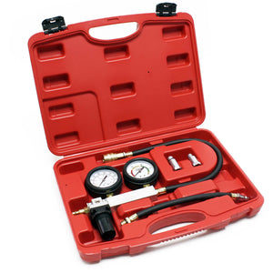 Tester compressione motori a benzina, con adattatori, set per test di perdita del cilindro