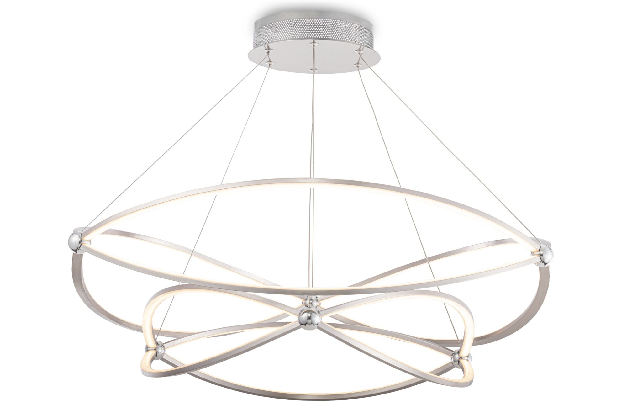 Lampada pendente Modern in Metallo Weave Nickel