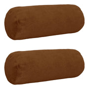 Federa 2 pcs HEERLEN Marrone Chiaro Ø 15 x 40 cm Flanella 923437