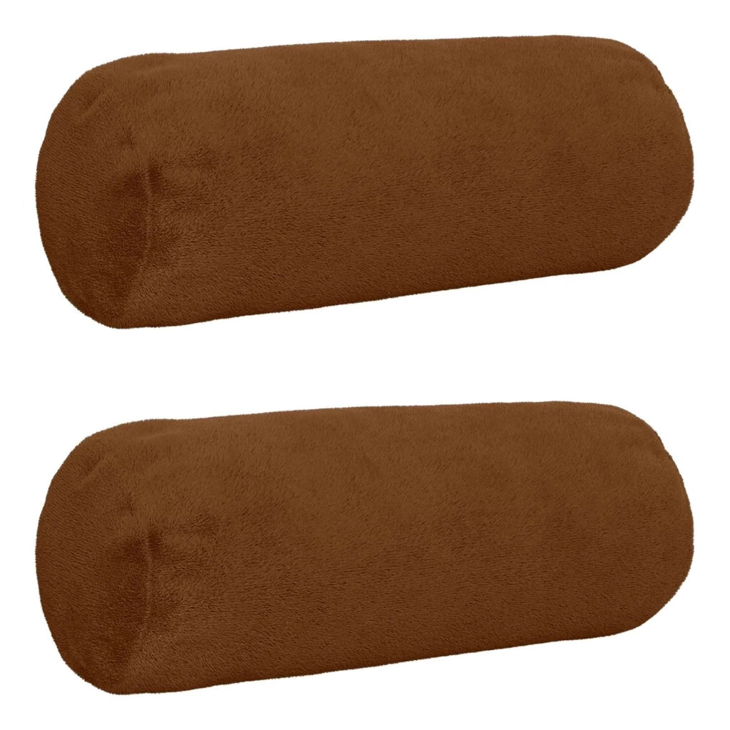 Federa 2 pcs HEERLEN Marrone Chiaro Ø 15 x 40 cm Flanella 923437