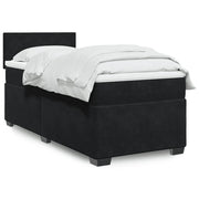 Giroletto a Molle con Materasso Nero 90x190 cm in Velluto 3286182