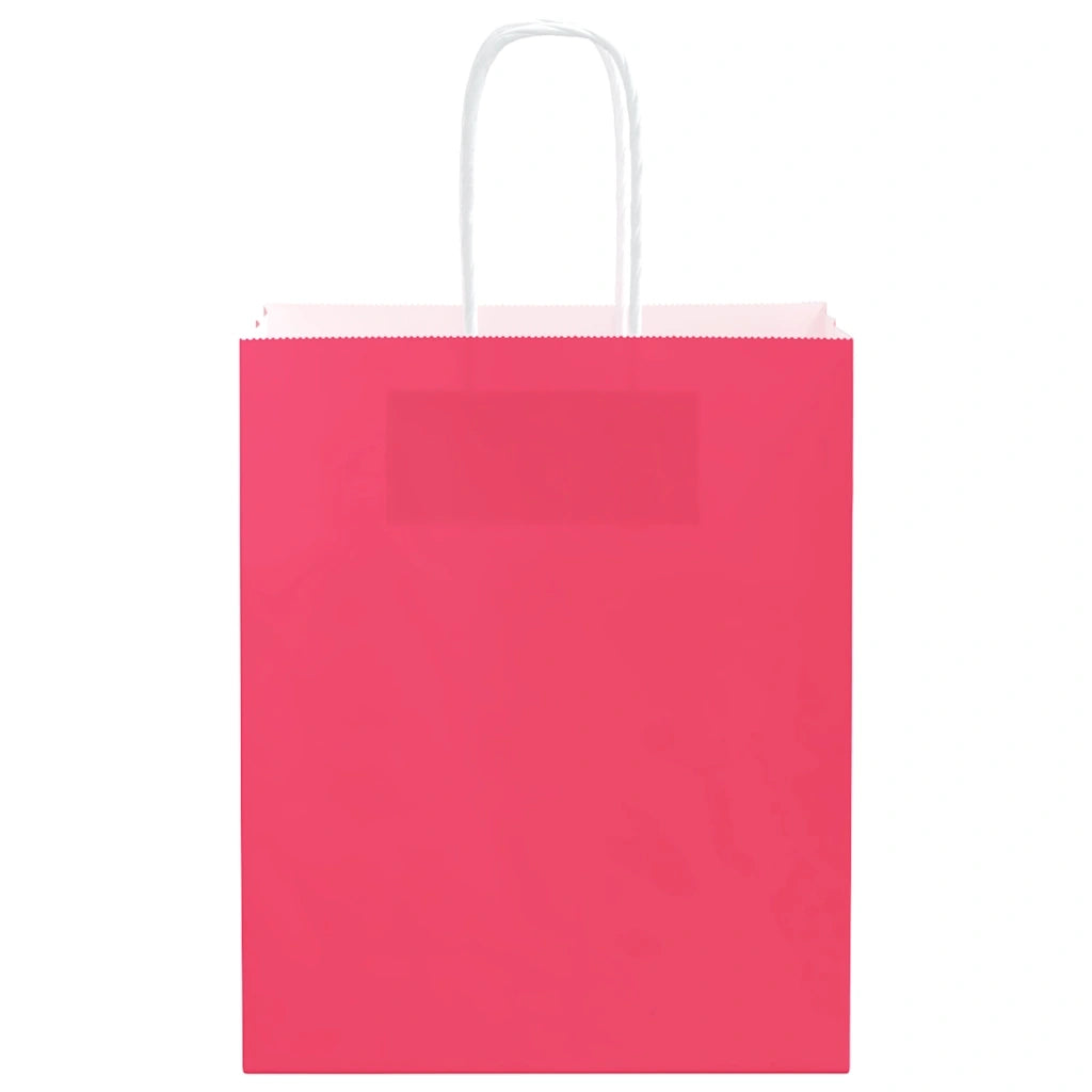 Sacchetti di Carta 50 pz con Manici Rosa 18x8x22 cm 4101656