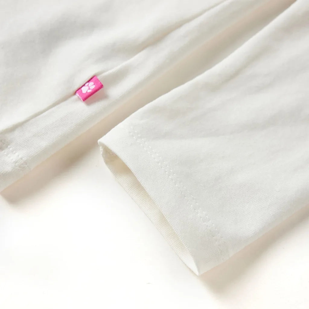 Maglietta da Bambina a Maniche Lunghe Ecru 104 14090