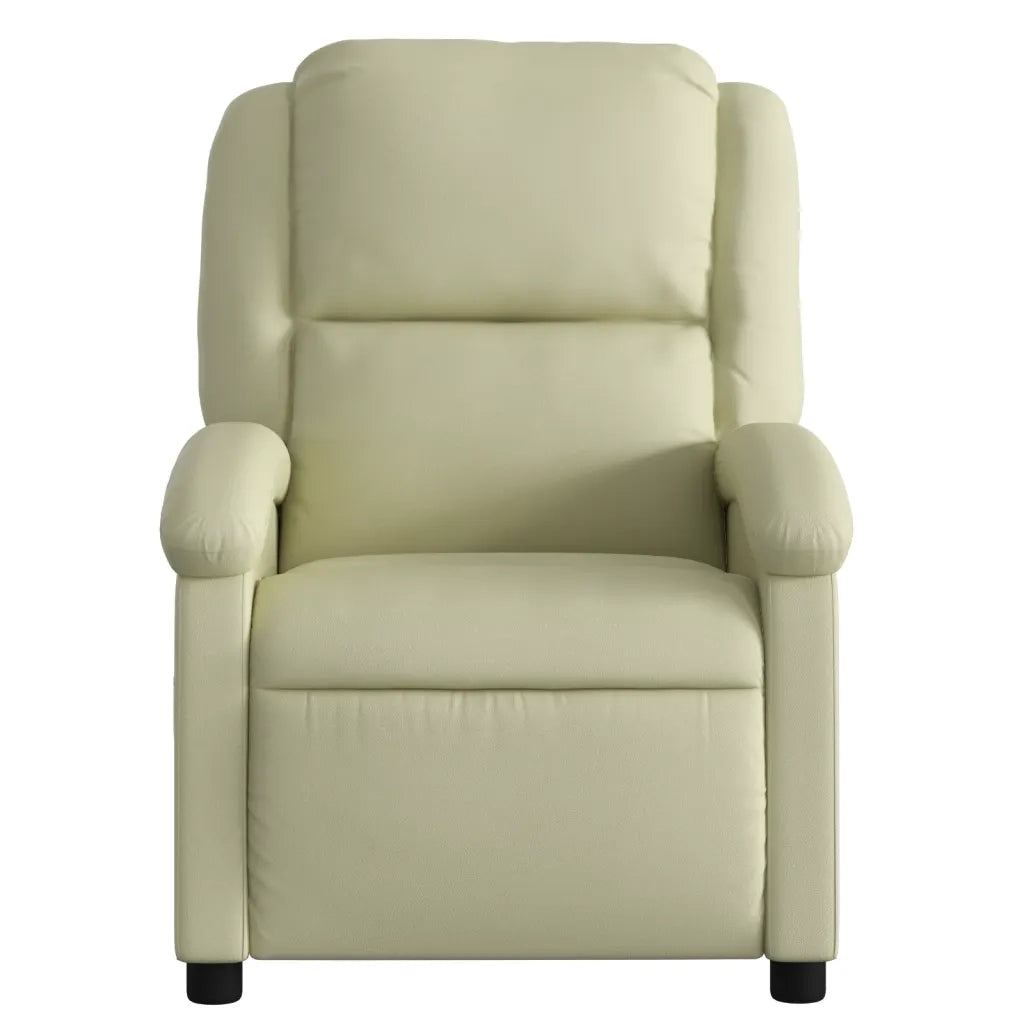 Divano Sedia-Poltrona reclinabile in Vera Pelle Crema 726713