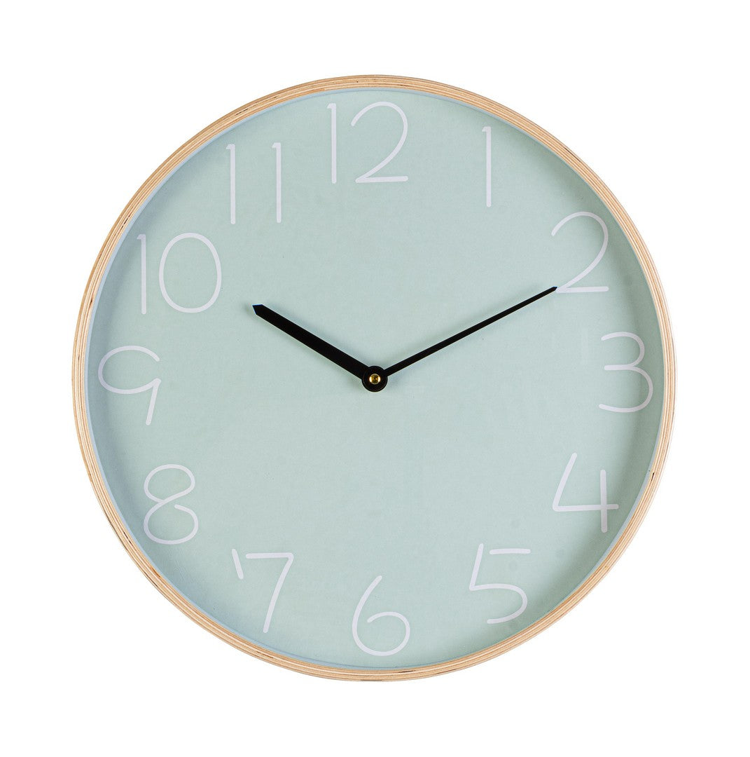 Orologio da Parete  Ø40,8x4,8 cm in Legno Lorens Verde Chiaro