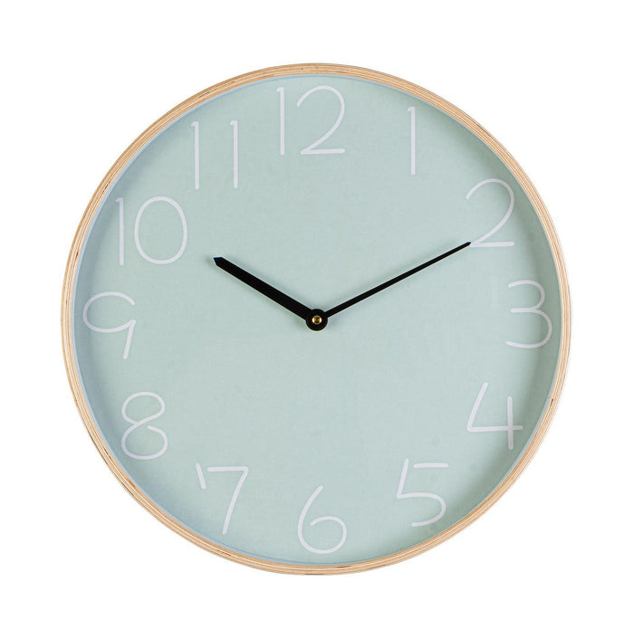 Orologio da Parete  Ø40,8x4,8 cm in Legno Lorens Verde Chiaro