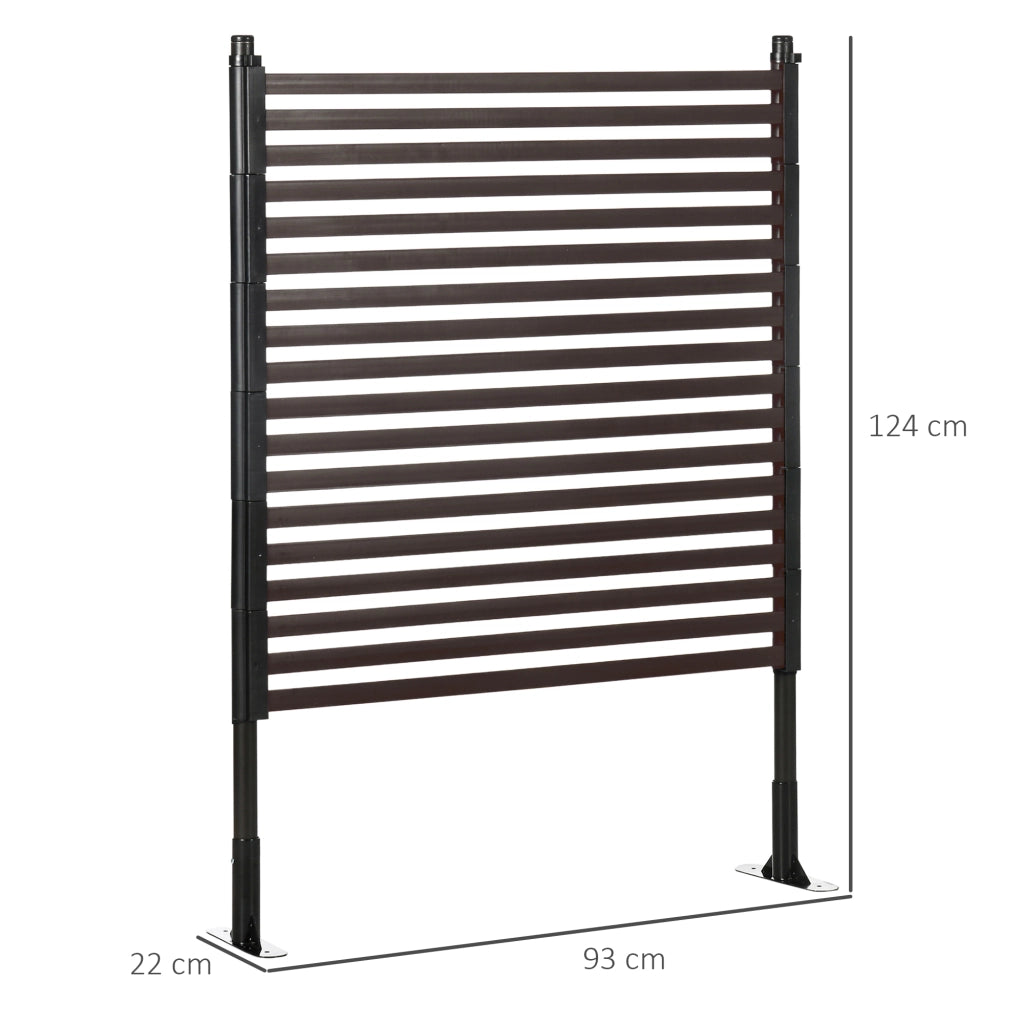 Pannello divisorio giardino metallo ¨C Zephmum ¨C Grigio 93x22x124 cm