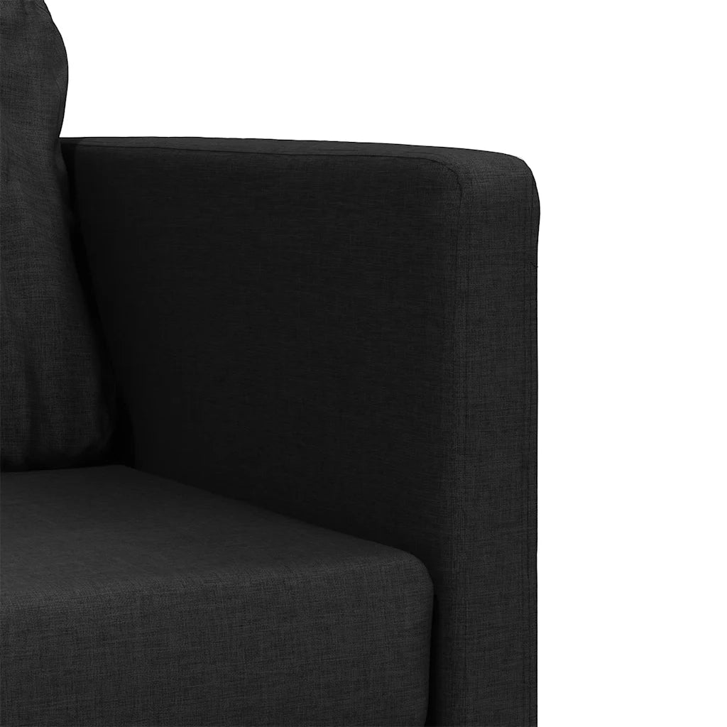 Divano letto | Sof¨¤ letto | Letto singolo da Terra 2 in 1 Nero 112x174x55 cm Tessuto