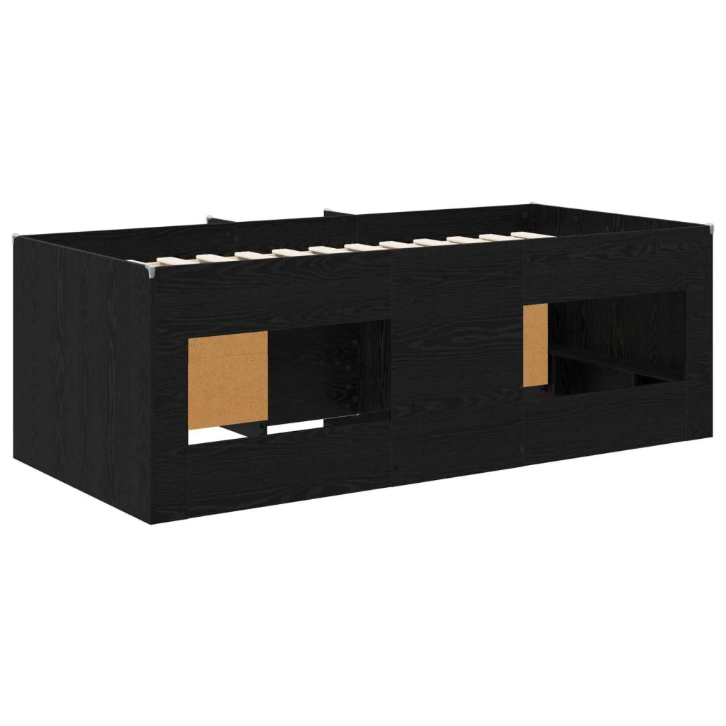 Struttura Letto Loft con Mobile 3 pz Rovere Nero 3423431