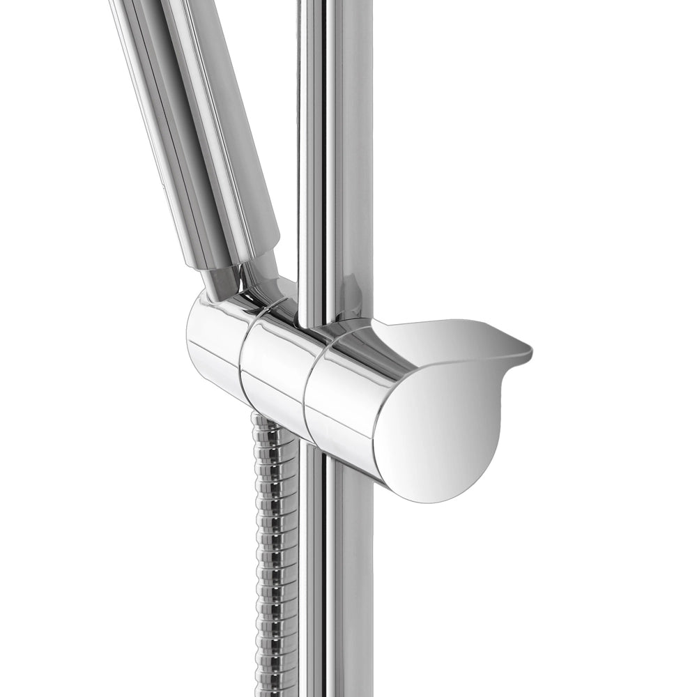 Saliscendi doccia 70 cm regolabile con doccetta tonda in ABS cromato lucido Hidra