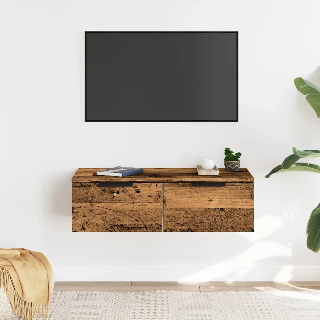 Armadietto a Muro | Mobile a Parete Legno Antico 68x30x20 cm in Legno Multistrato