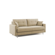 Megan Divano letto matrimoniale in microfibra smacchiabile T11 208 cm (mat. 160x197) beige